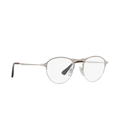 Persol PO7092V Eyeglasses 1068 matte silver / silver - three-quarters view