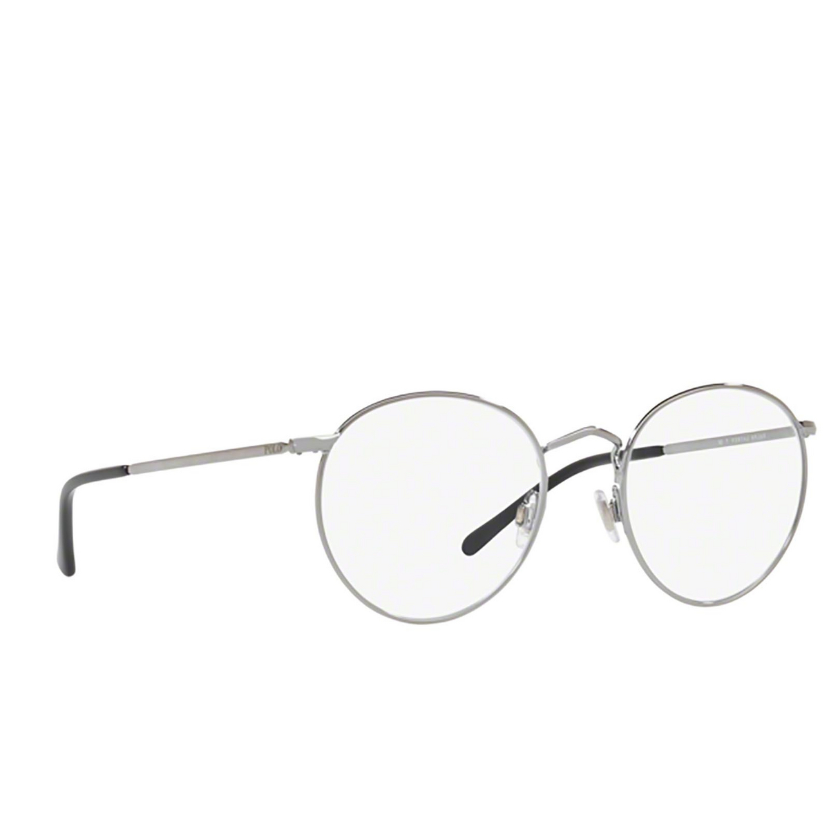 Polo Ralph Lauren® Round Eyeglasses: PH1179 color Shiny Gunmetal 9002 - three-quarters view.