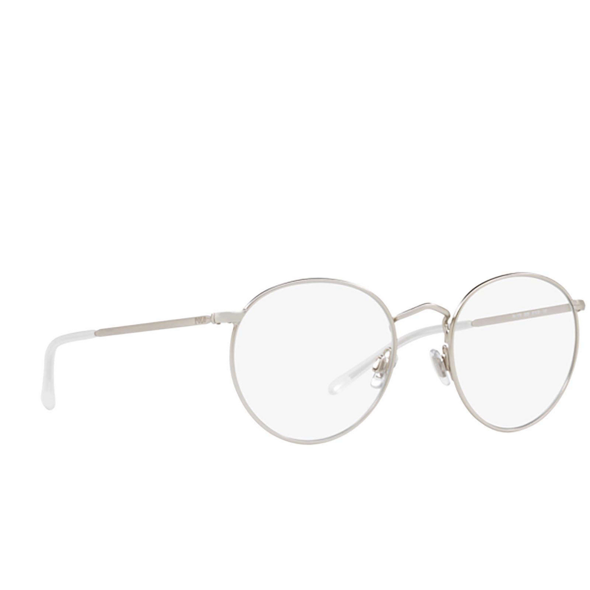 Polo Ralph Lauren® Round Eyeglasses: PH1179 color Semi-shiny Brushed Silver 9326 - three-quarters view.