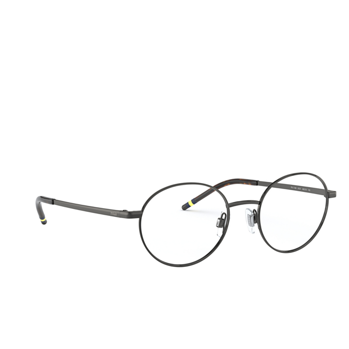 Polo Ralph Lauren PH1193 Eyeglasses 9157 SHINY DARK GUNMETAL - three-quarters view