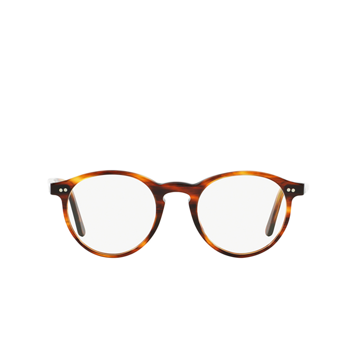 Polo Ralph Lauren® Round Eyeglasses: PH2083 color Shiny Striped Havana 5007 - front view.