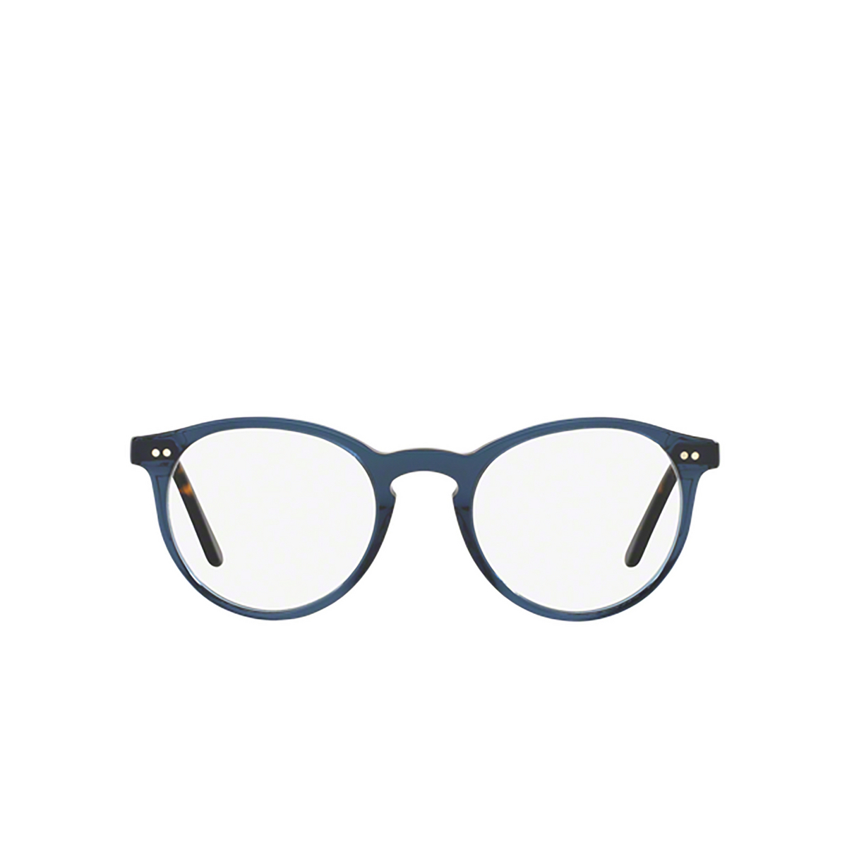 Polo Ralph Lauren® Round Eyeglasses: PH2083 color Shiny Transparent Blue 5276 - front view.