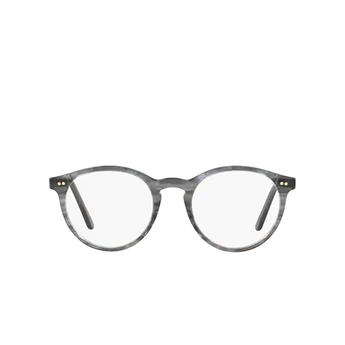 Polo Ralph Lauren® Round Eyeglasses: PH2083 color Shiny Striped Grey 5821 - front view.