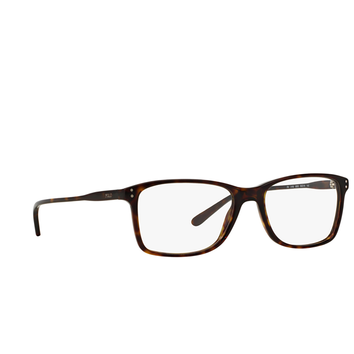 Polo Ralph Lauren® Rectangle Eyeglasses: PH2155 color Shiny Dark Havana 5003 - three-quarters view.