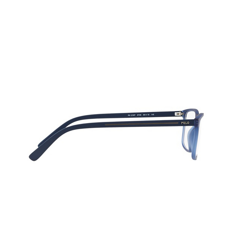 Polo Ralph Lauren PH2197 Eyeglasses 5735 matte transparent blue - 3/3
