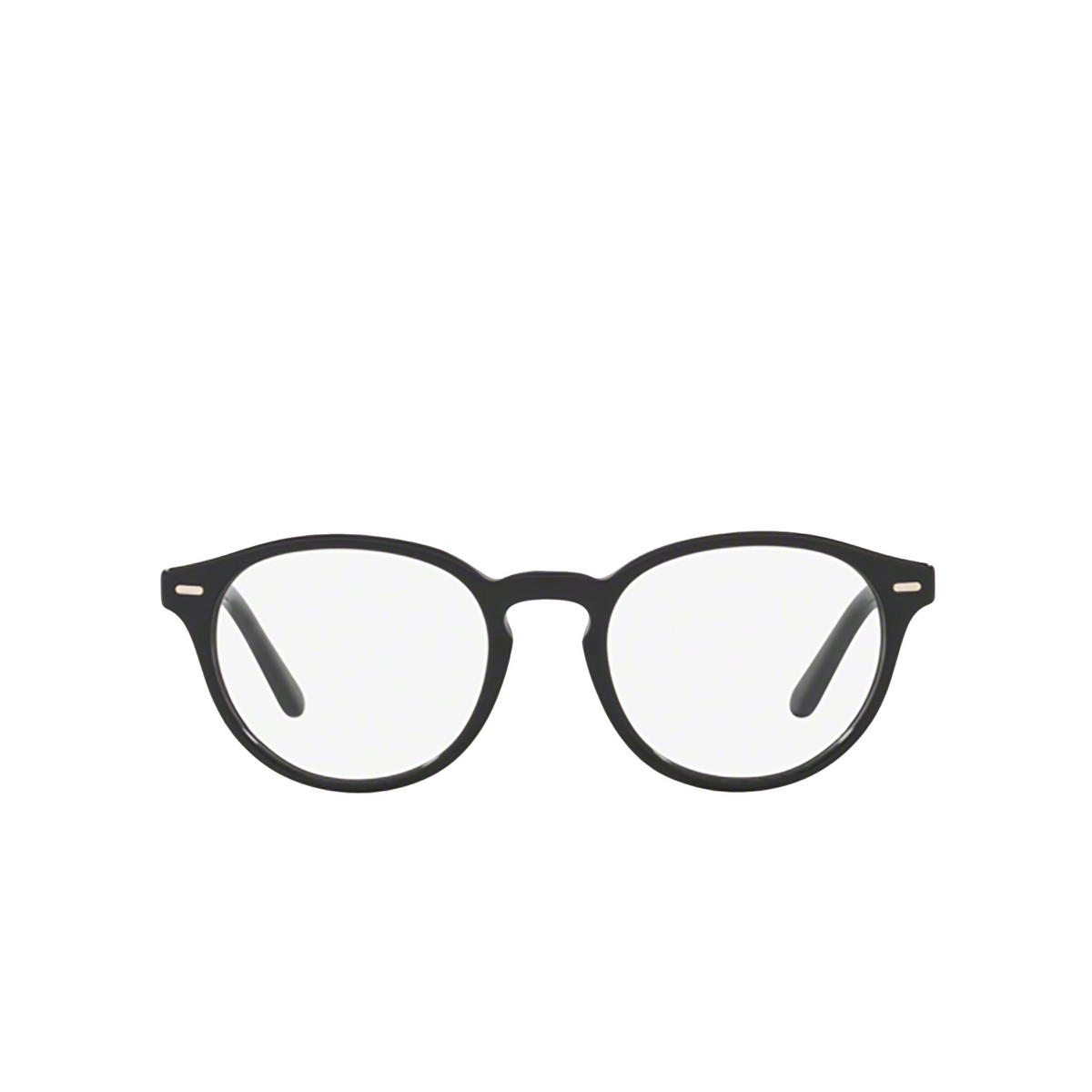 Polo Ralph Lauren® Round Eyeglasses: PH2208 color Shiny Black 5001 - front view.