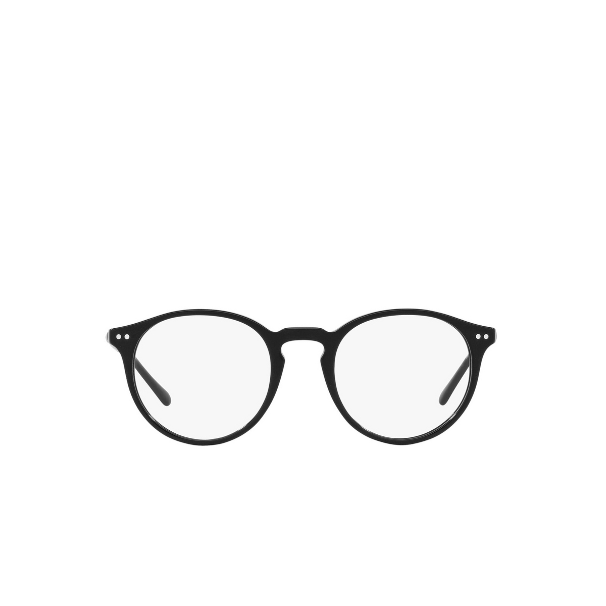 Polo Ralph Lauren® Round Eyeglasses: PH2227 color Shiny Black 5001 - front view.