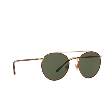 Polo Ralph Lauren PH3114 Sunglasses 938471 havana on shiny gold - three-quarters view