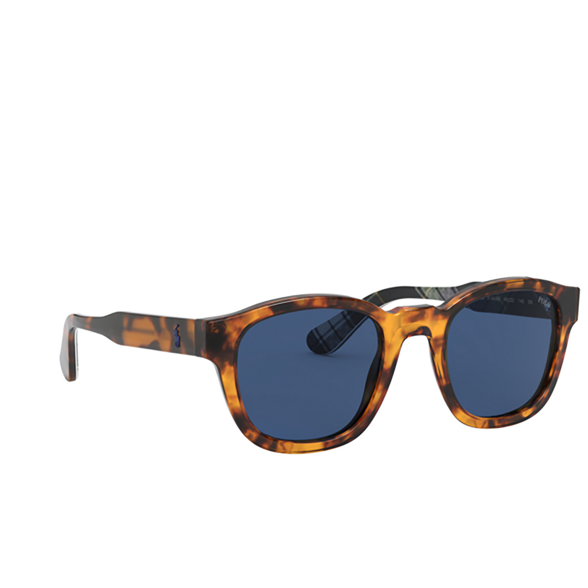 Polo Ralph Lauren PH4159 Sunglasses 513480 SHINY ANTIQUE TORTOISE - three-quarters view