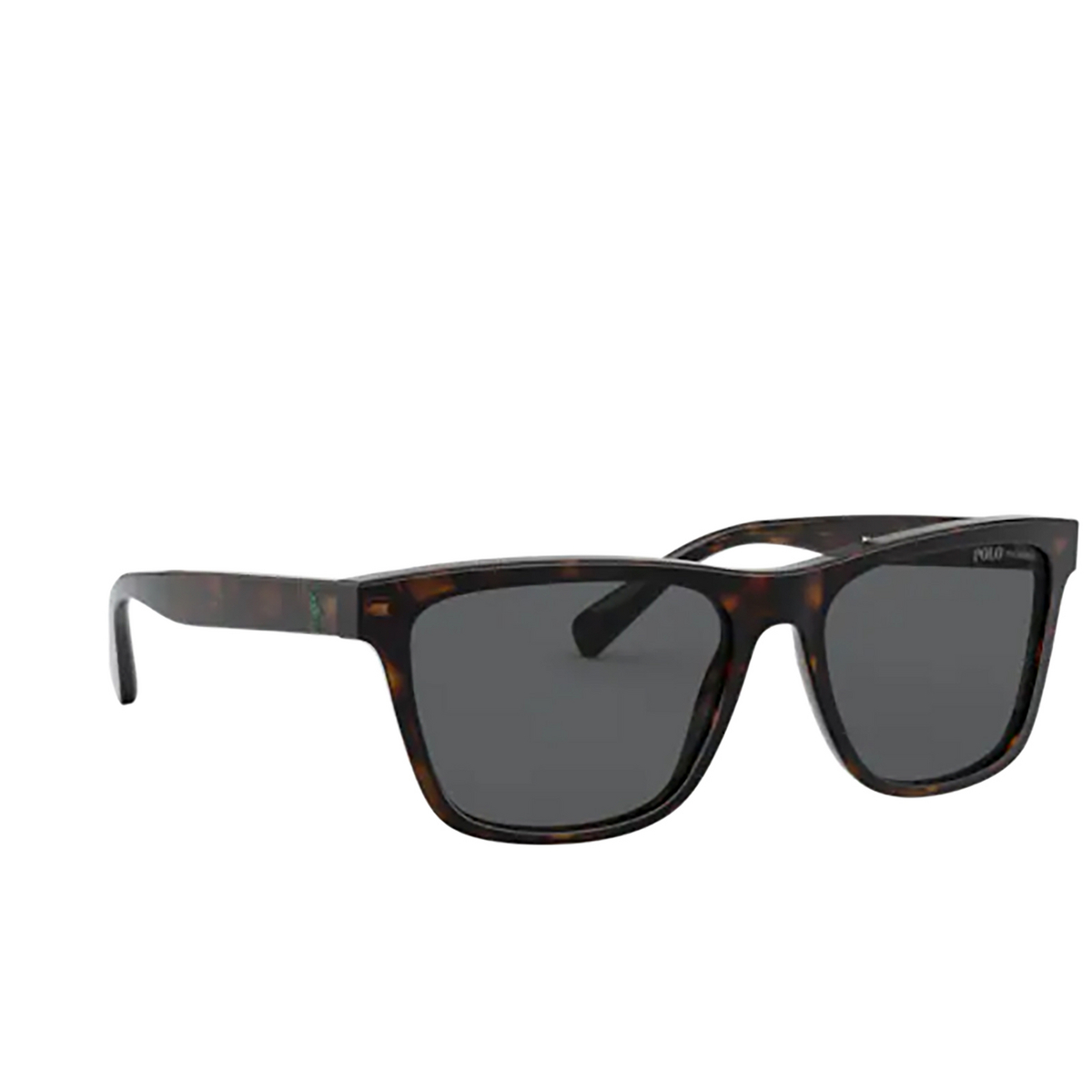 Polo Ralph Lauren® Square Sunglasses: PH4167 color Shiny Dark Havana 500387 - three-quarters view.