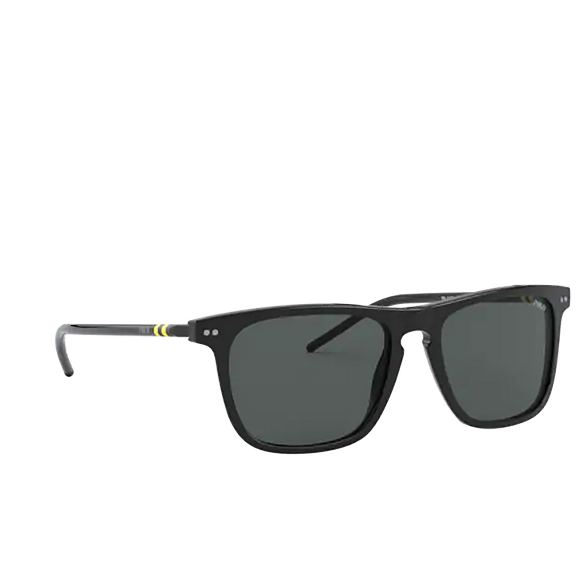 Polo Ralph Lauren PH4168 Sunglasses 500187 SHINY BLACK - three-quarters view