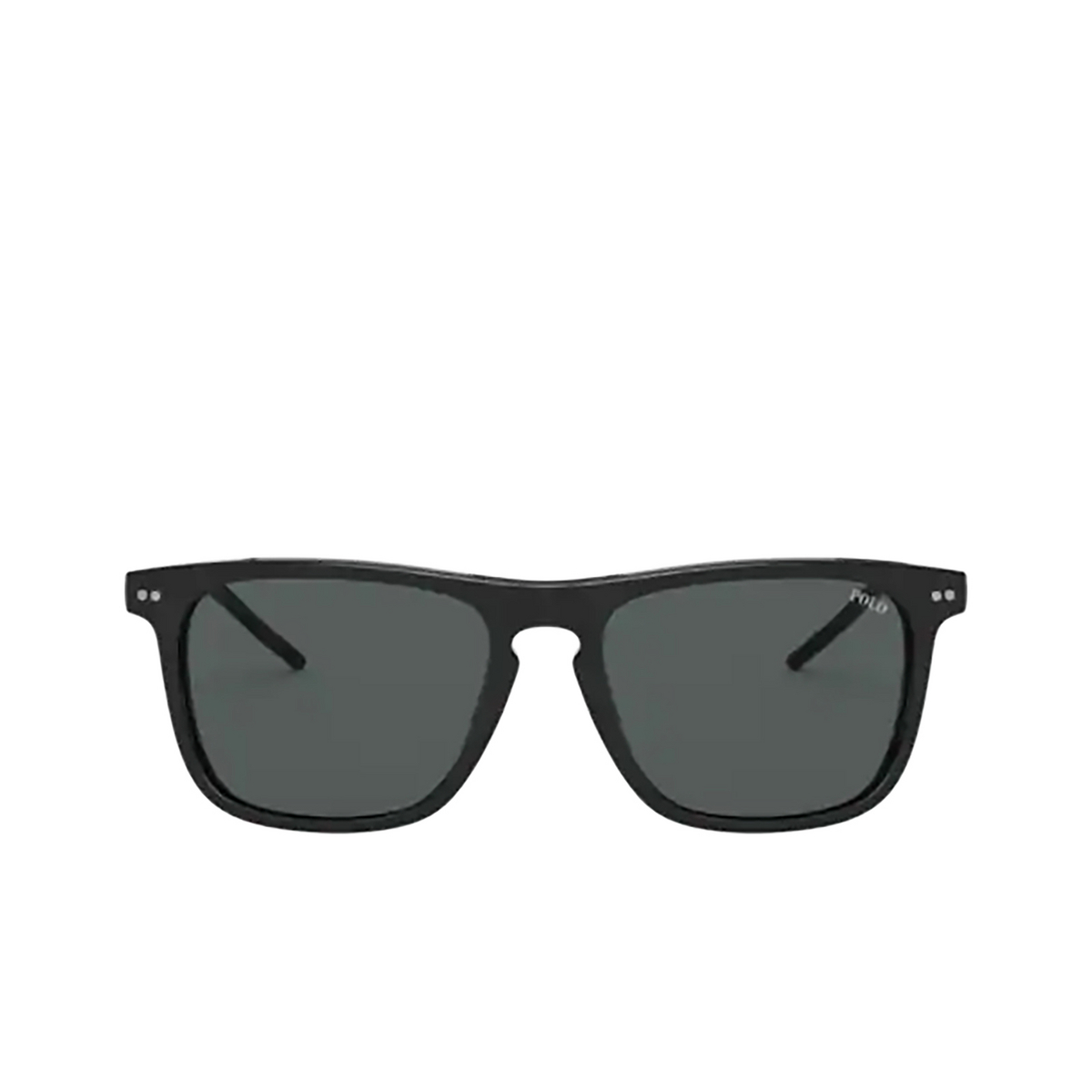 Polo Ralph Lauren® Square Sunglasses: PH4168 color Shiny Black 500187 - front view.
