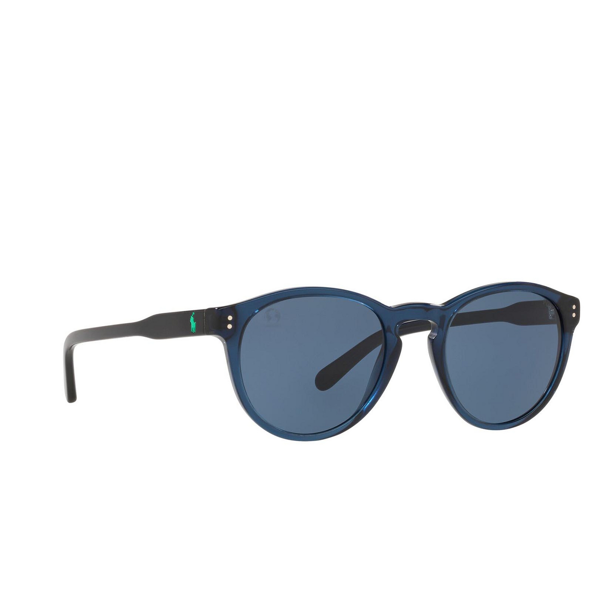 Polo Ralph Lauren PH4172 Sunglasses 595580 Shiny Transparent Blue - three-quarters view