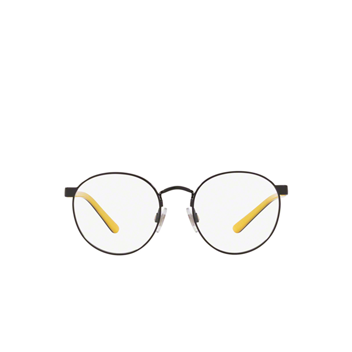 Polo Ralph Lauren® Round Eyeglasses: PP8040 color Shiny Black 9003 - front view.