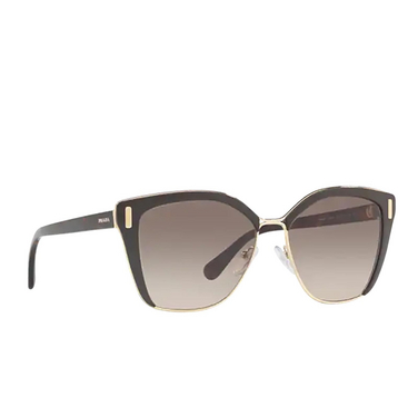 Prada PR 56TS Sunglasses DHO3D0 brown / pale gold - three-quarters view