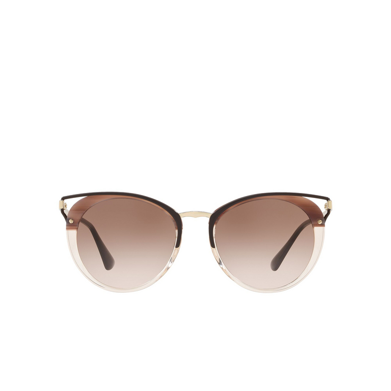 Prada PR 66TS Sunglasses LMN0A6 striped brown - 1/4