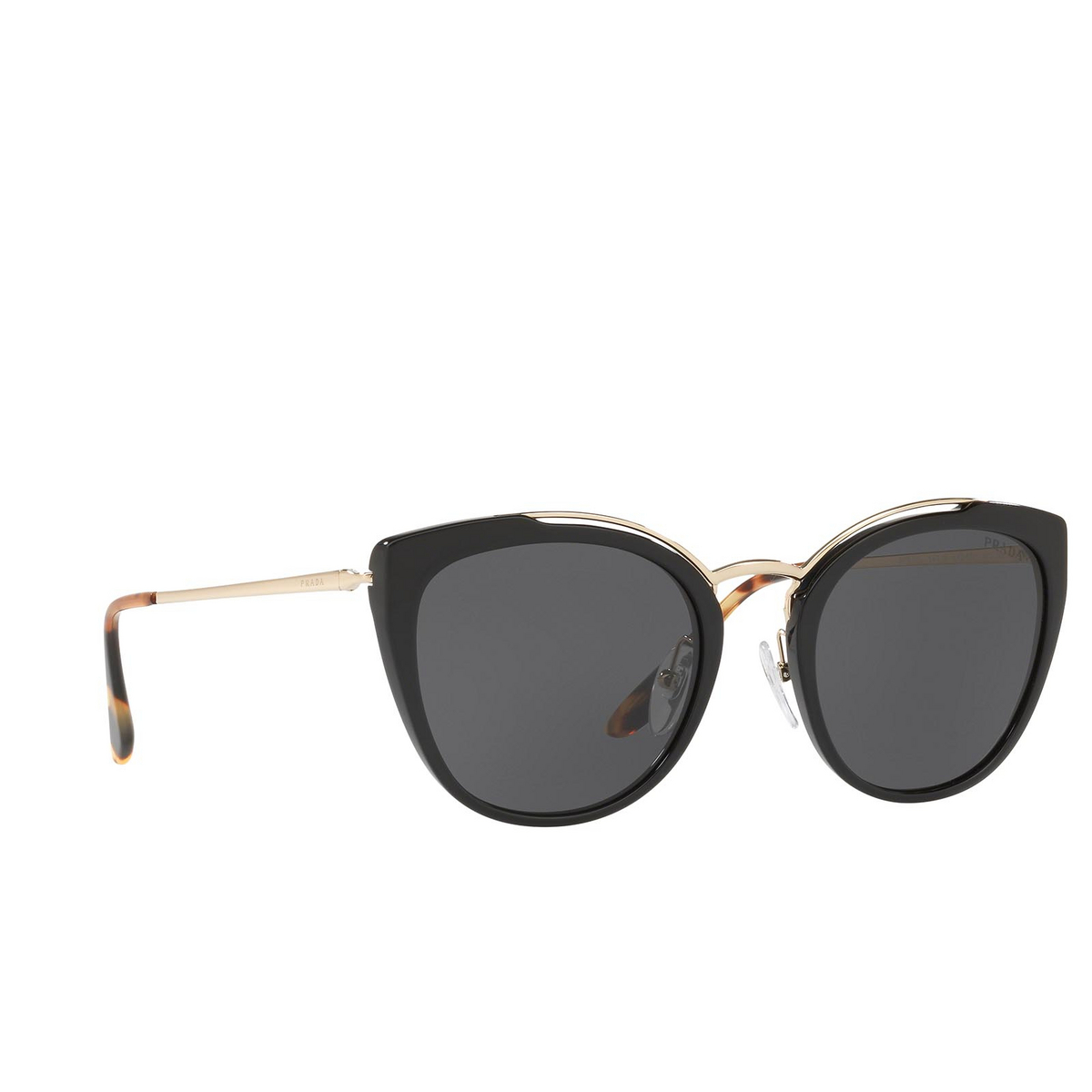 Prada PR 20US Sunglasses 1AB5S0 Pale Gold / Black - three-quarters view