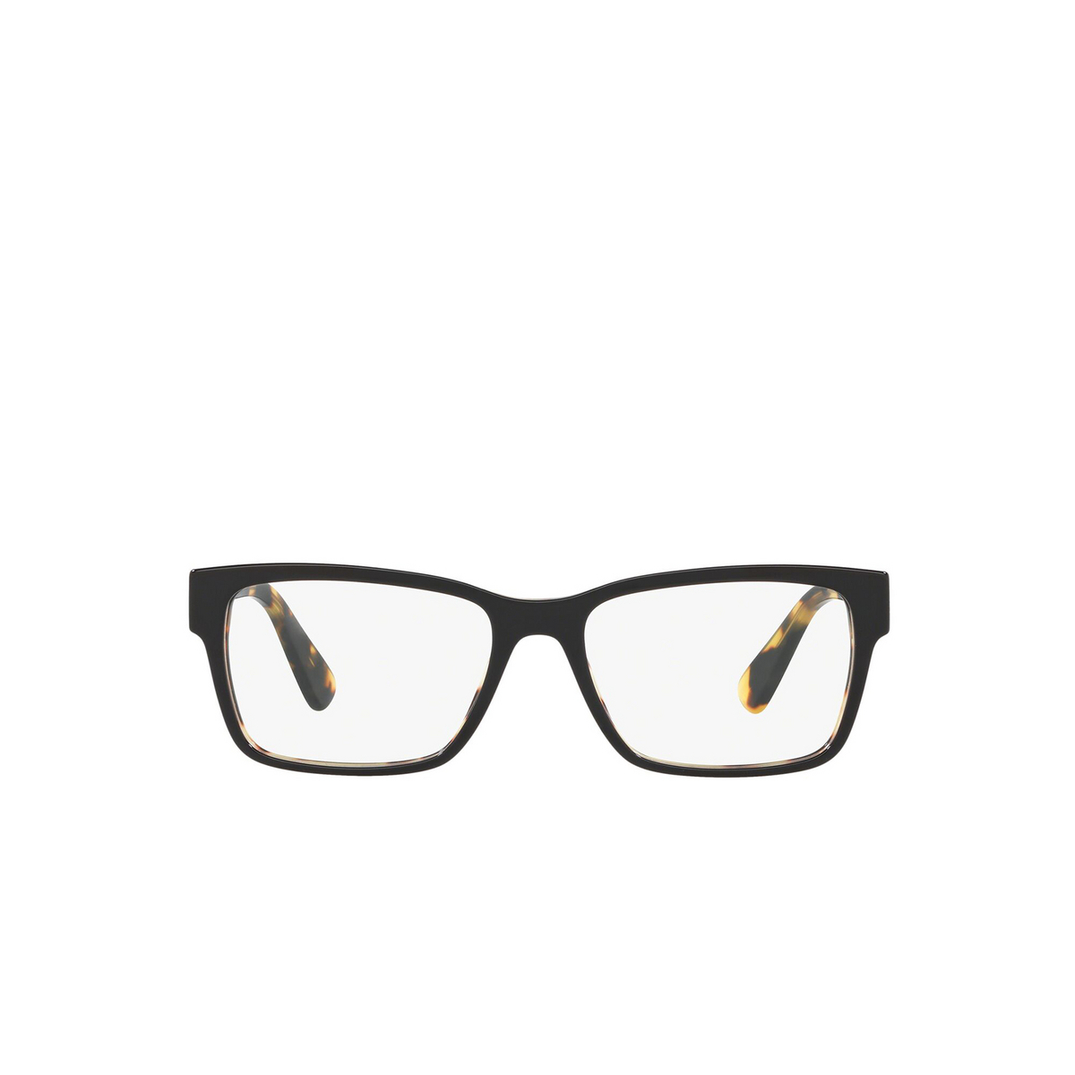 Prada HERITAGE Eyeglasses NAI1O1 Top Black / Medium Havana - front view