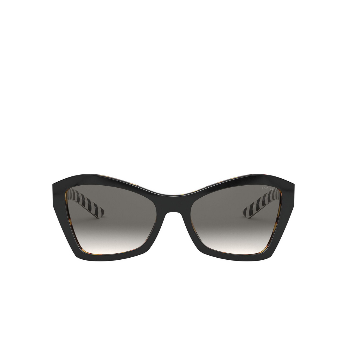 Prada PR 07XS Sunglasses NAI130 Top Black / Medium Havana - front view