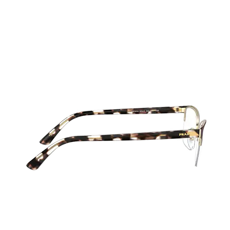 Prada PR 61XV Eyeglasses 5521O1 top bordeaux / pale gold - 3/4