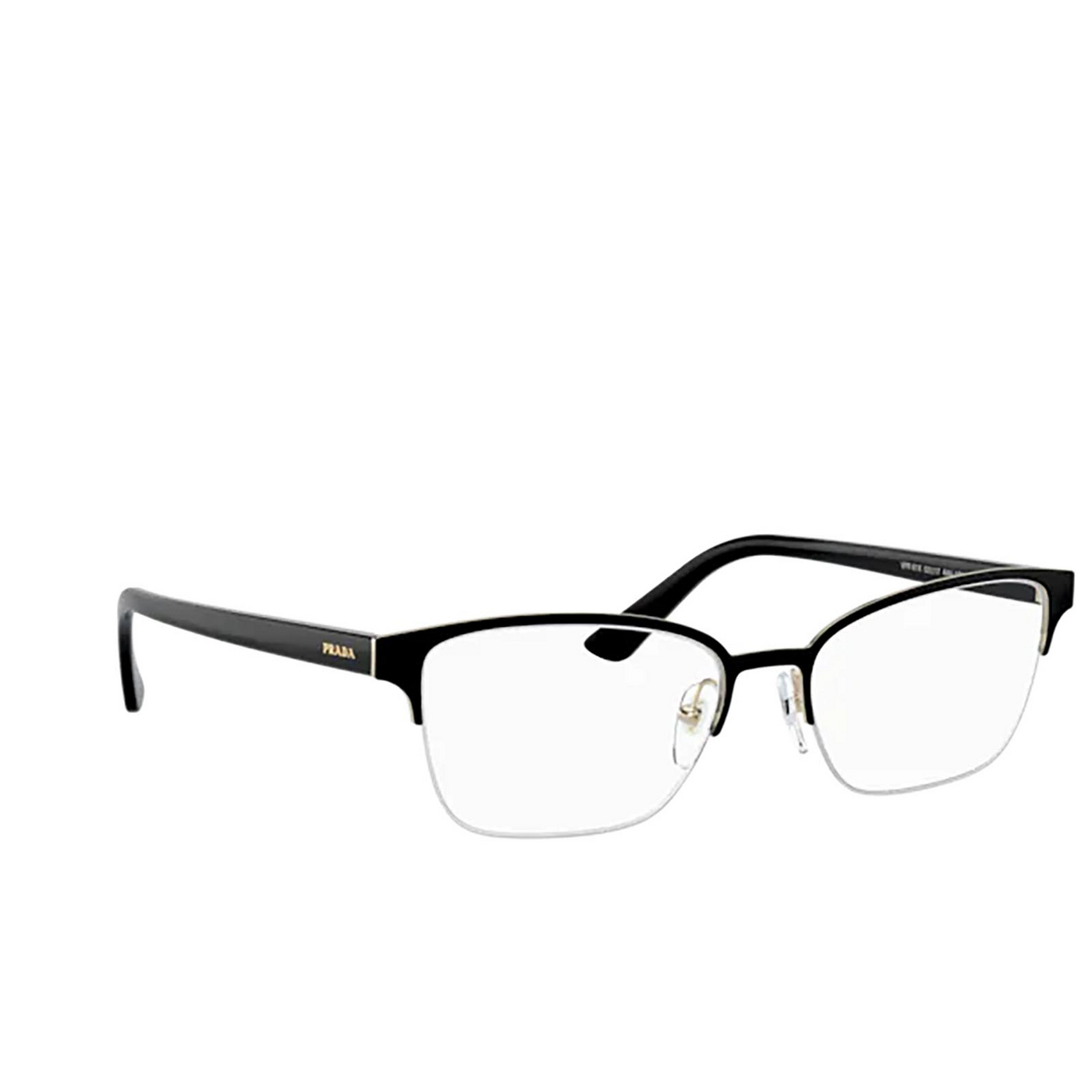 Prada PR 61XV Eyeglasses AAV1O1 Top Black / Pale Gold - product thumbnail 2/4
