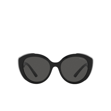 Prada PR 01YS Sunglasses 09v5s0 black marble / top black transp - front view