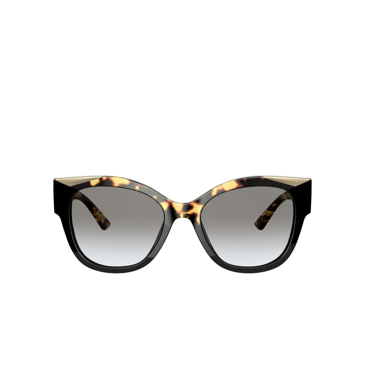 Prada PR 02WS Sunglasses 01M0A7 Black / Medium Havana - front view