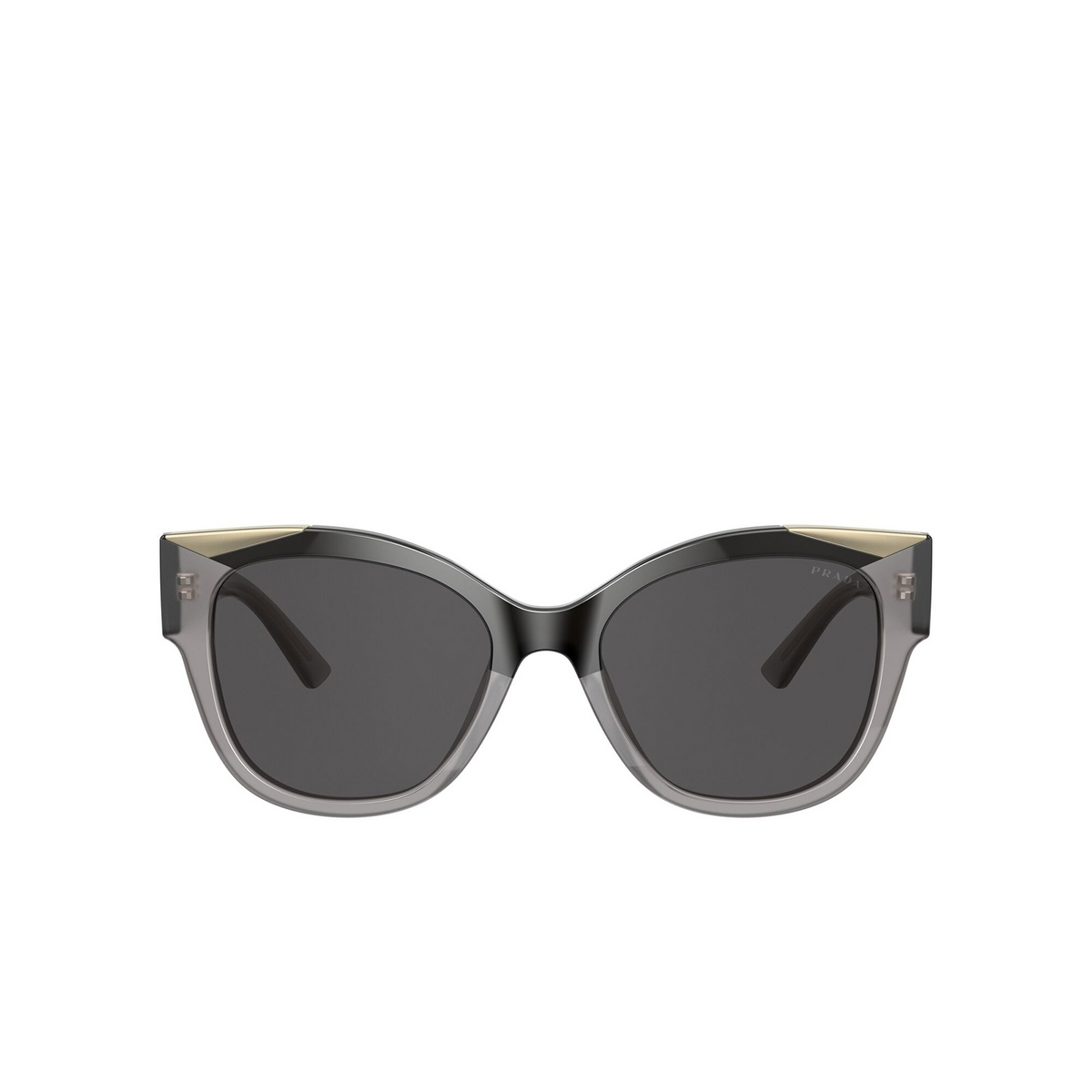 Prada PR 02WS Sunglasses 03M5S0 Black / Opal Grey - front view