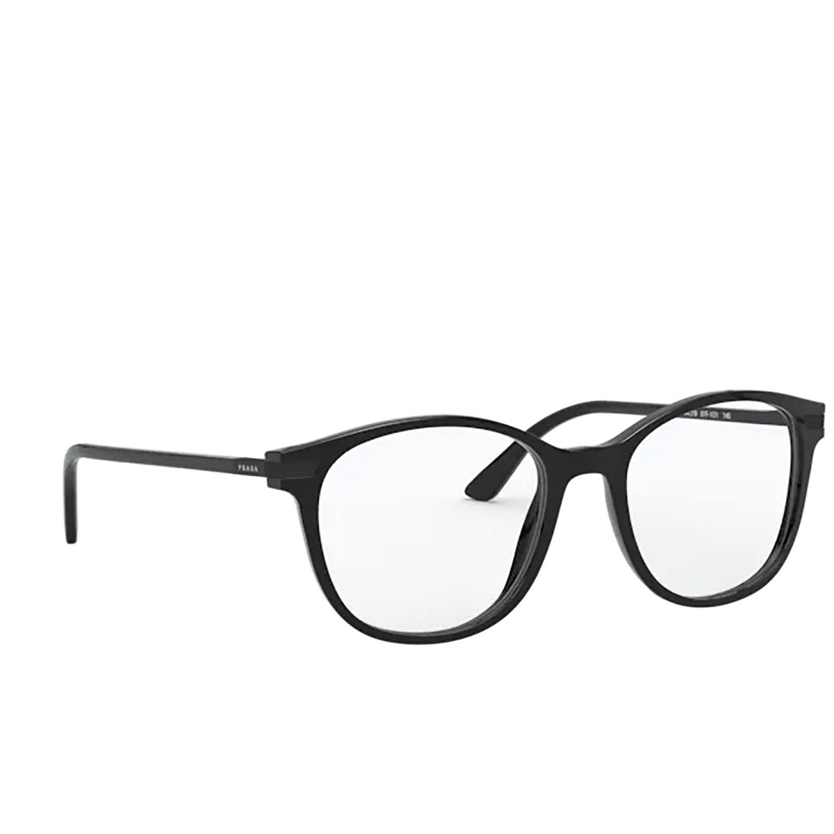Prada PR 02WV Eyeglasses 07F1O1 BLACK - three-quarters view
