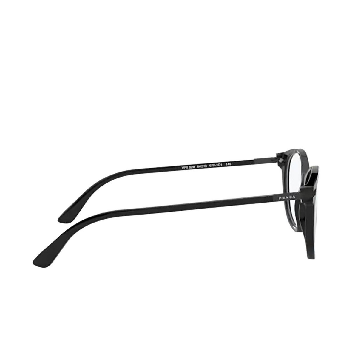 Prada PR 02WV Eyeglasses 07F1O1 BLACK - 3/4