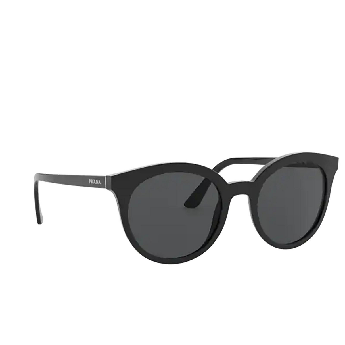 Prada PR 02XS Sunglasses 1AB5S0 Black - three-quarters view