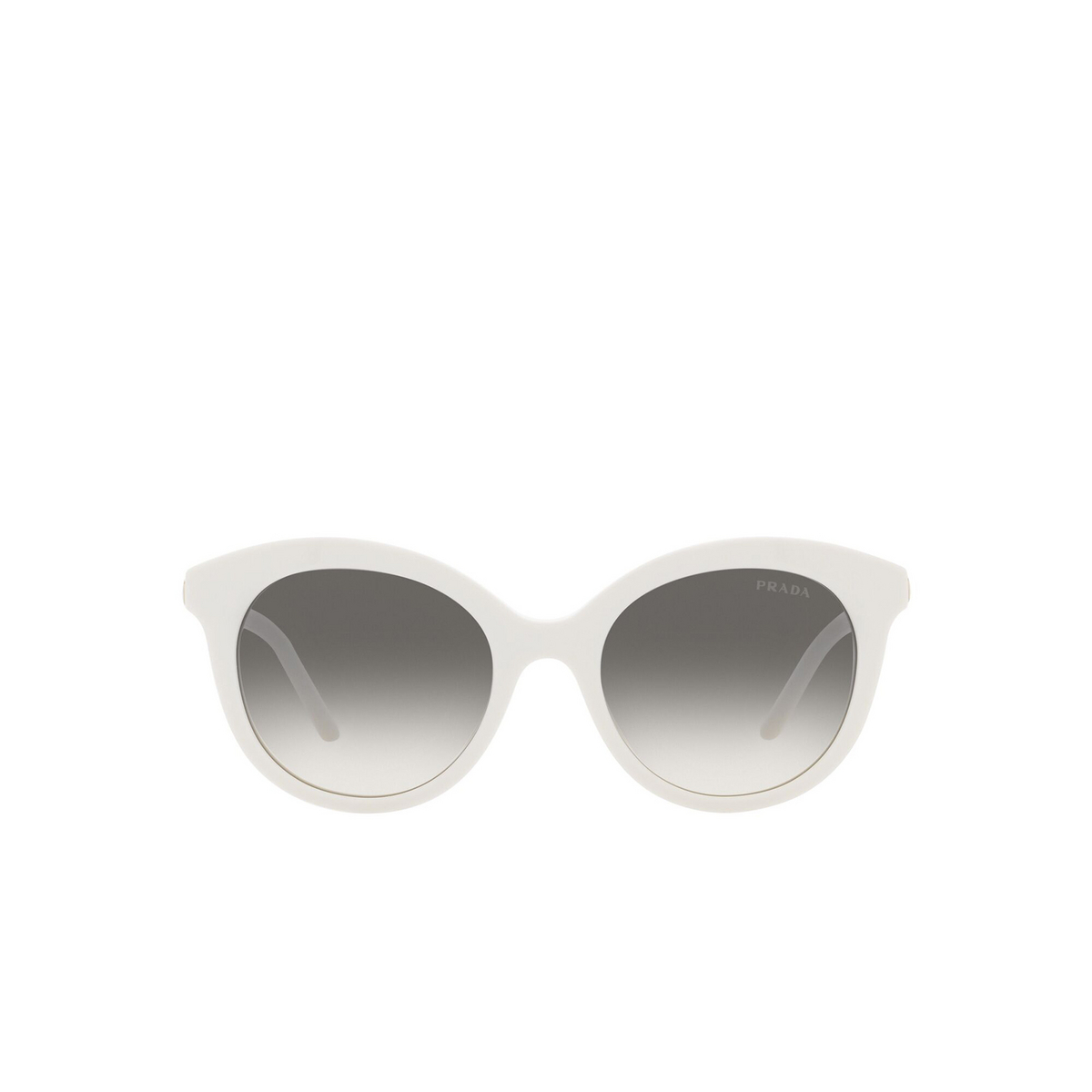 Prada® Round Sunglasses: PR 02YS color Talc 142130 - front view.