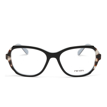 Prada PR 03VV Korrektionsbrillen KHR1O1 top black / azure / spotted brown - Vorderansicht