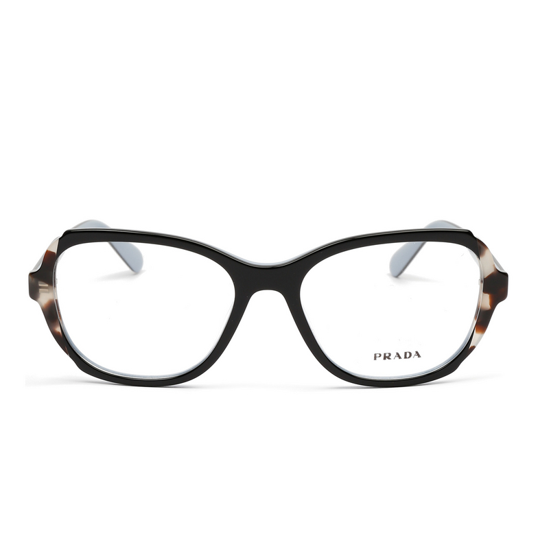 Prada PR 03VV Eyeglasses KHR1O1 top black / azure / spotted brown - 1/5