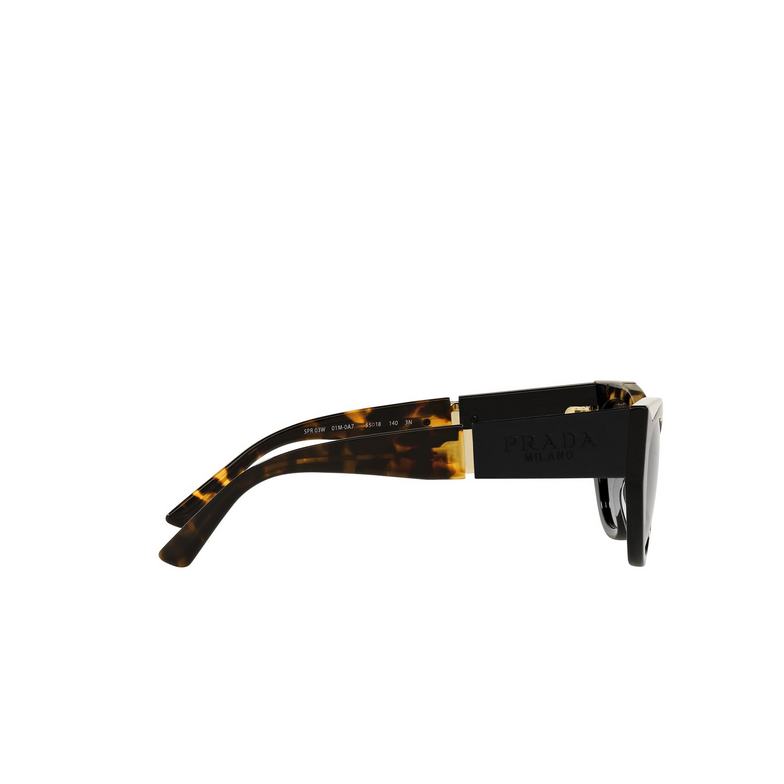 Prada PR 03WS Sunglasses 01M0A7 black / medium havana - 3/4