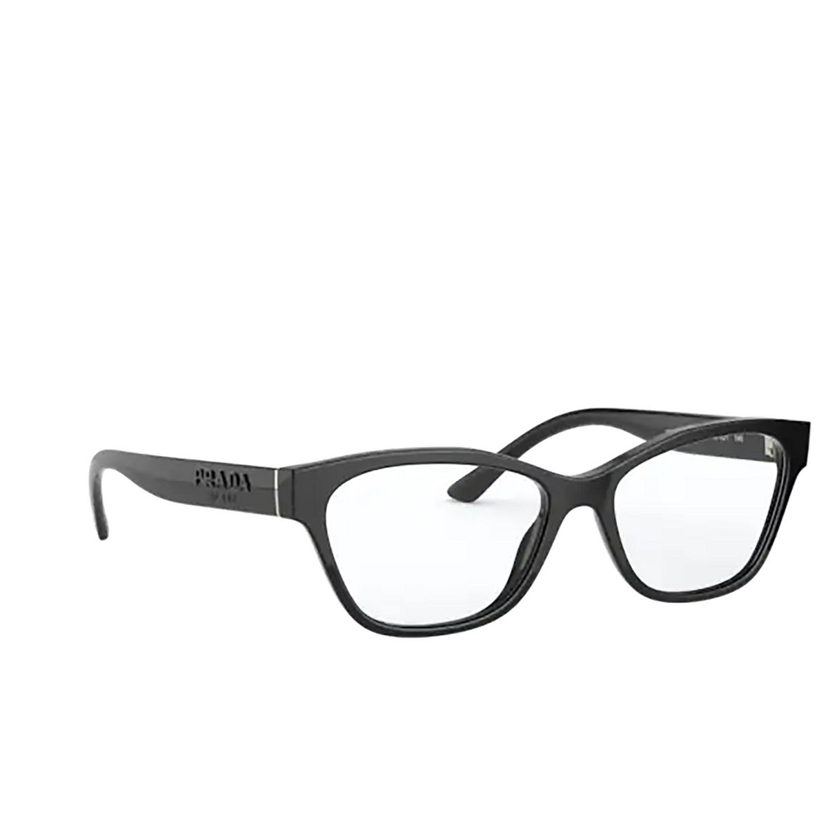 Prada PR 03WV Eyeglasses 1AB1O1 BLACK - three-quarters view
