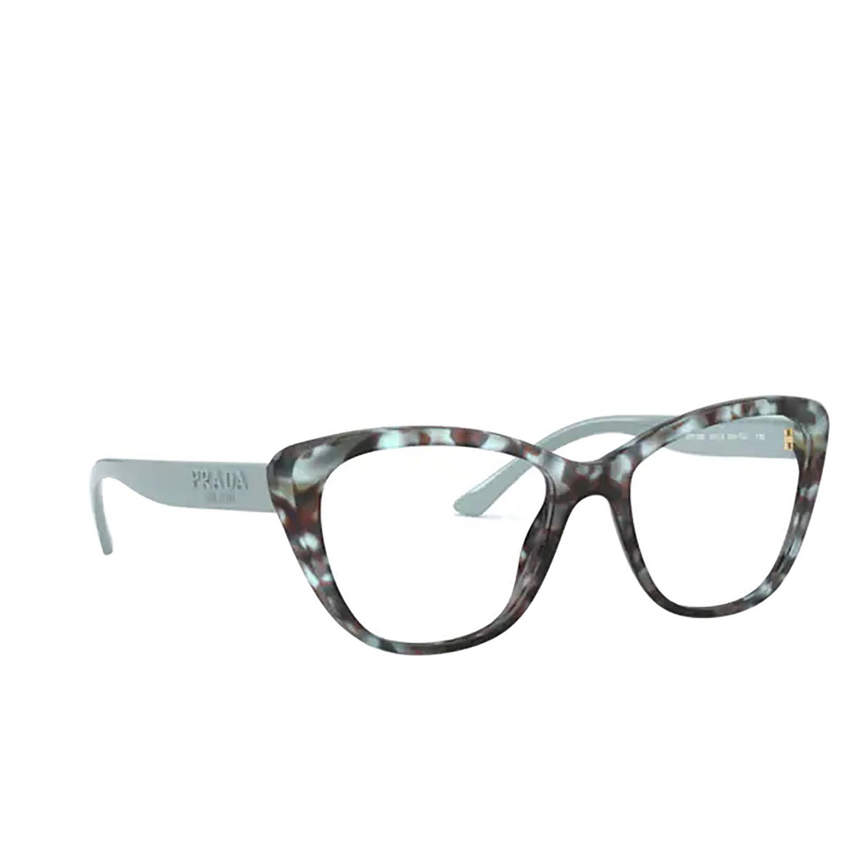 Prada PR 04WV Eyeglasses 05H1O1 SPOTTED BLUE - three-quarters view