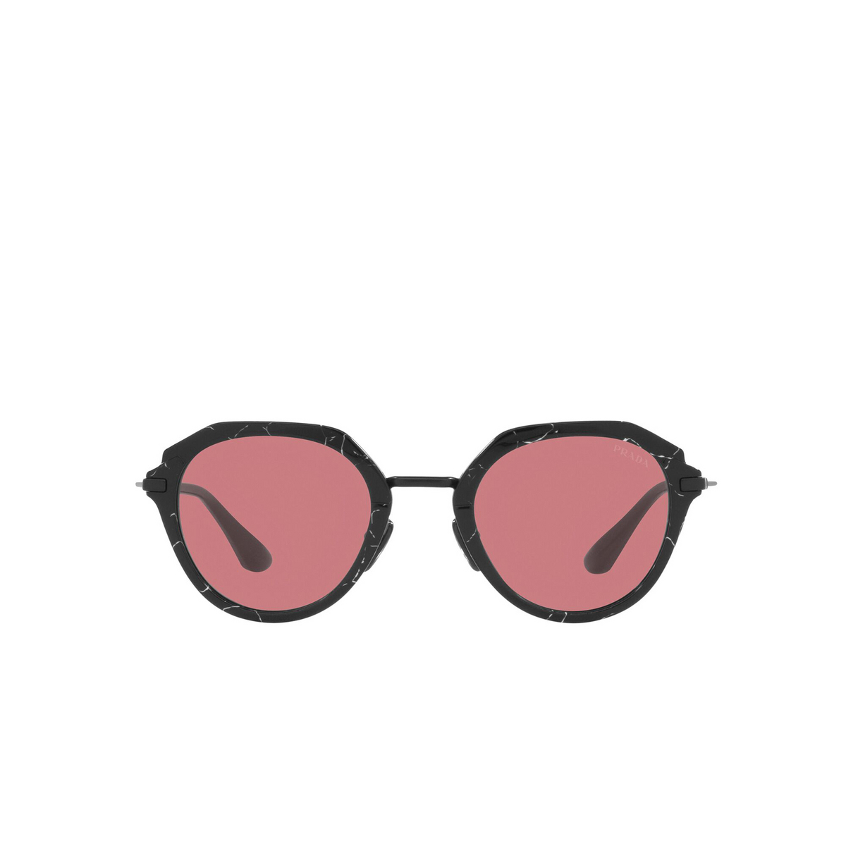 Prada® Square Sunglasses: PR 05YS color Marble Black 05W06O - front view.