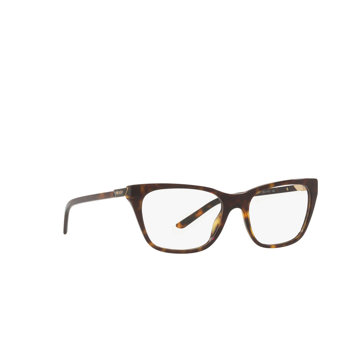 Prada® Butterfly Eyeglasses: PR 05YV color Tortoise 2AU1O1 - three-quarters view.