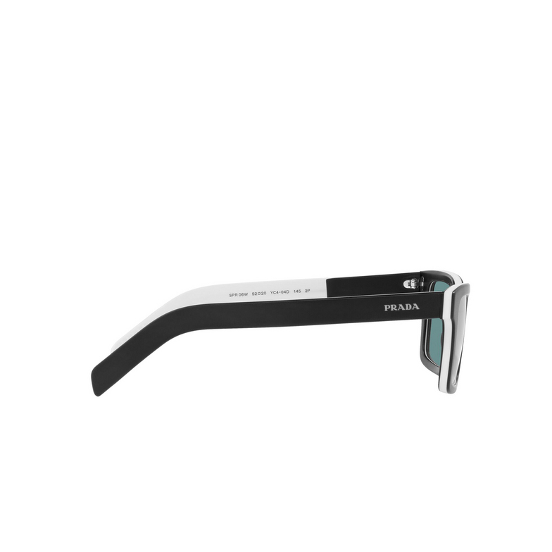 Prada PR 06WS Sunglasses YC404D black white black - 3/4