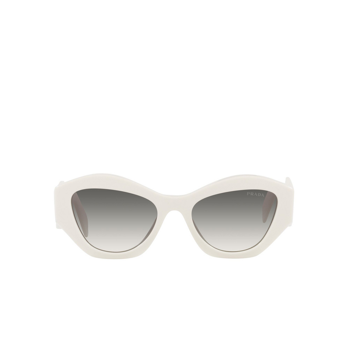 Prada® Irregular Sunglasses: PR 07YS color White 142130 - front view.