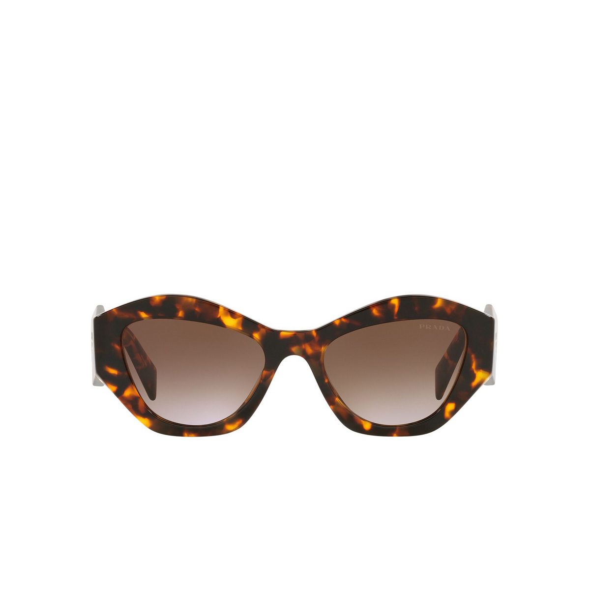 Prada® Irregular Sunglasses: PR 07YS color Honey Havana VAU6S1 - front view.