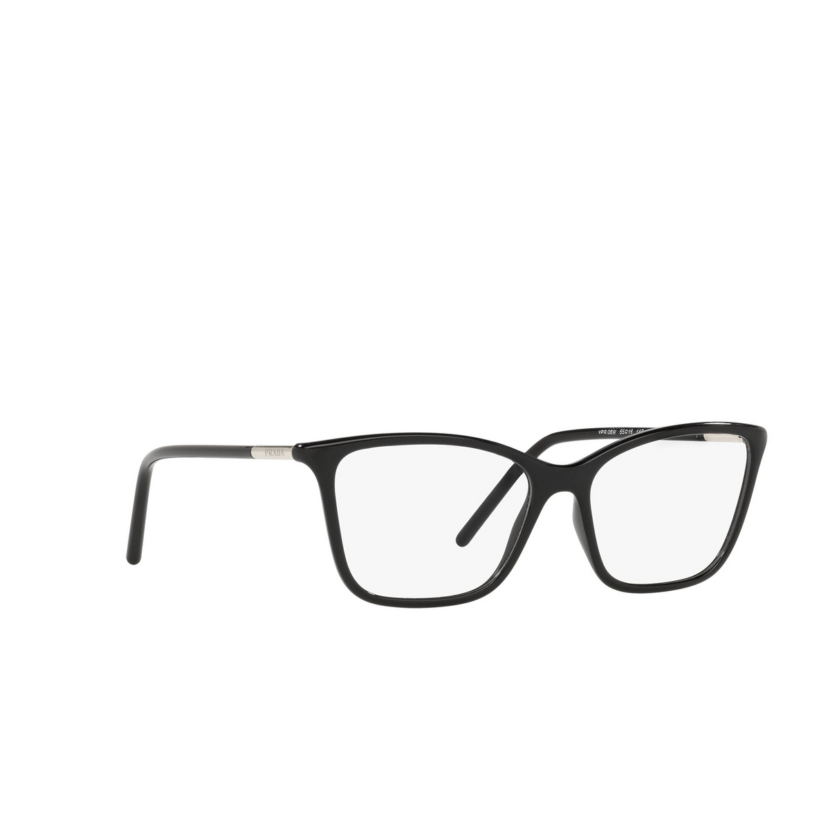 Prada PR 08WV Eyeglasses 1AB1O1 Black - three-quarters view