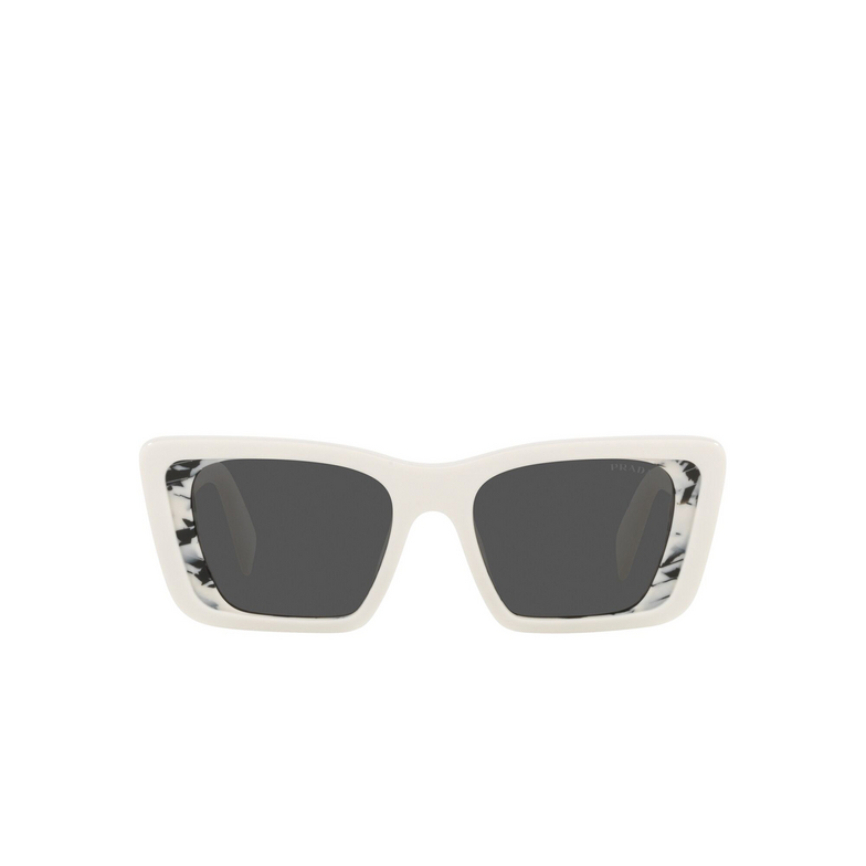 Prada PR 08YS Sunglasses 02V5S0 white / havana black - 1/4