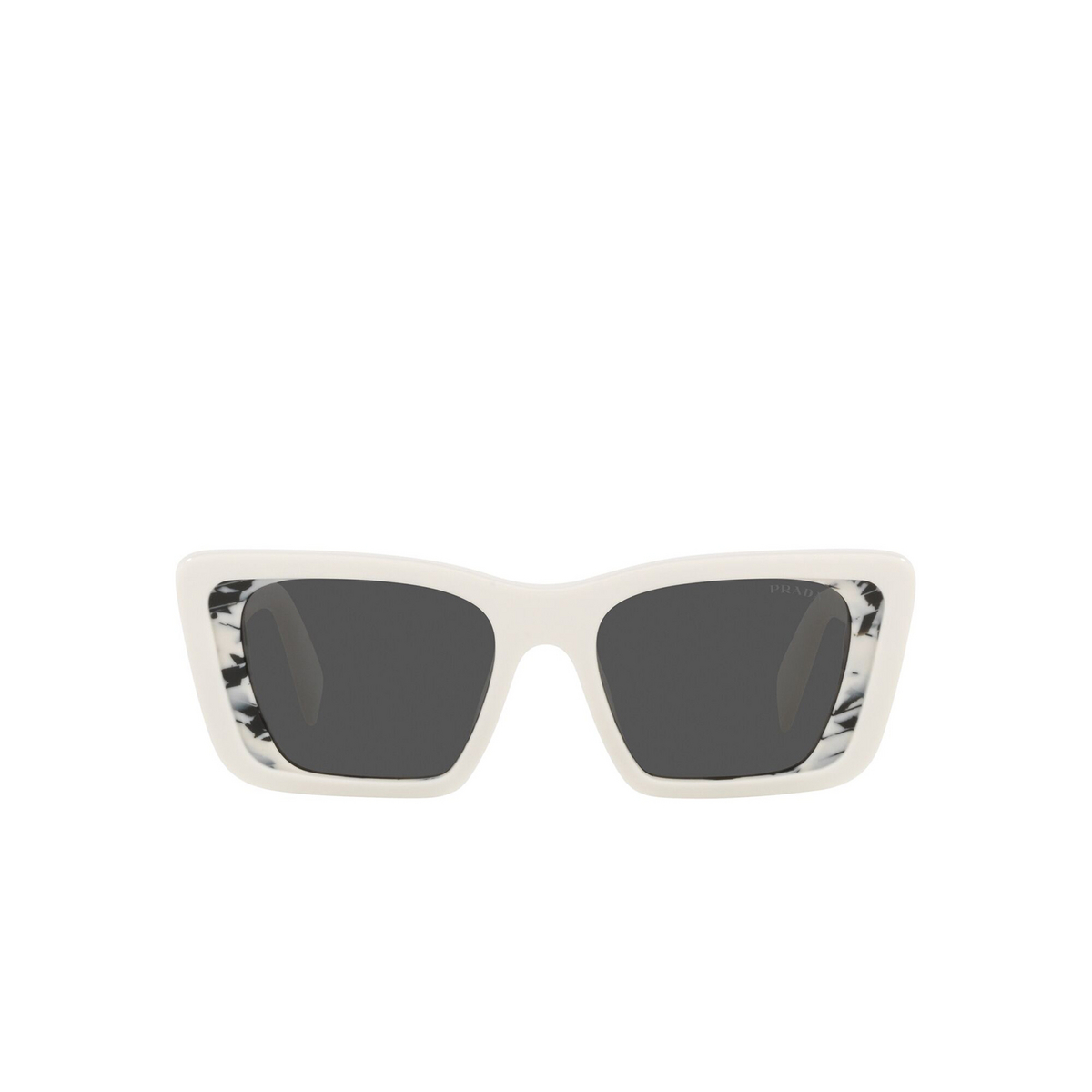 Prada PR 08YS Sunglasses 02V5S0 White / Havana Black - front view