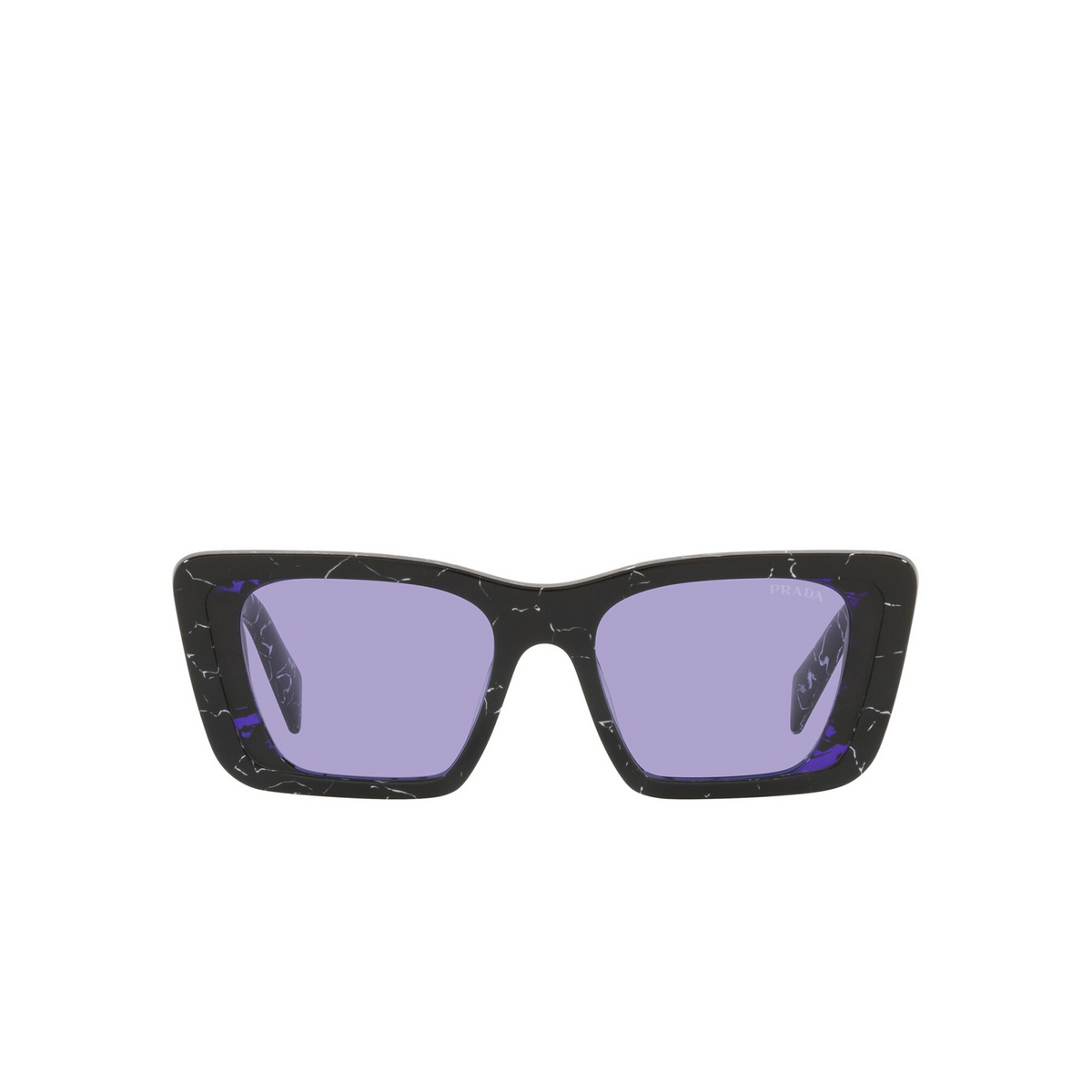 Prada® Butterfly Sunglasses: PR 08YS color Havana Black / White 03V01O - front view.