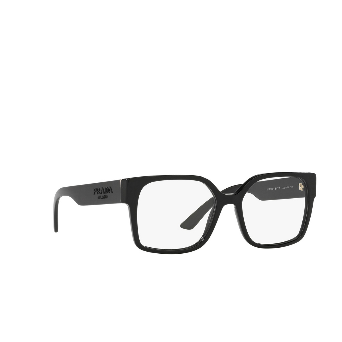 Prada PR 10WV Eyeglasses 1AB1O1 Black - three-quarters view