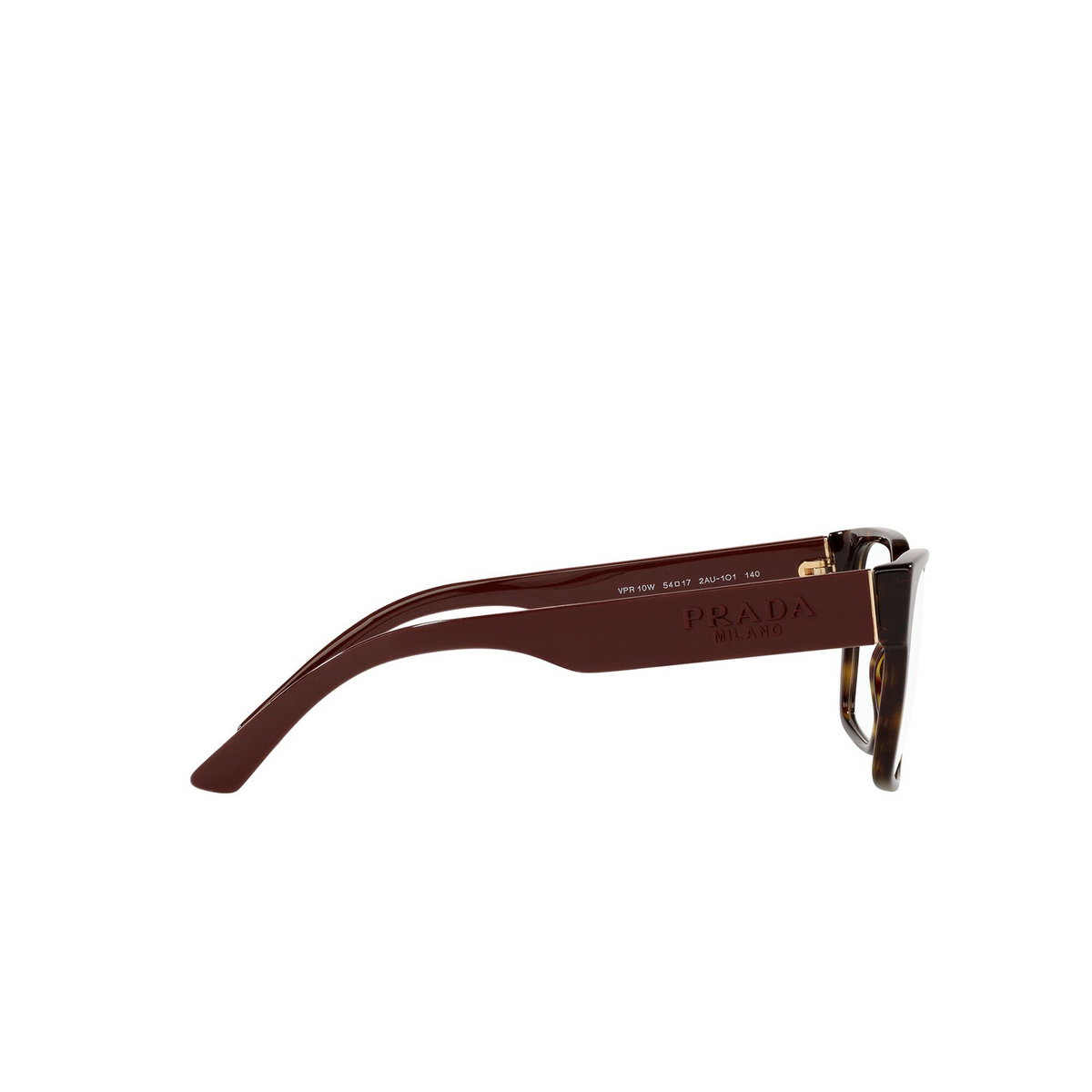 Prada® Square Eyeglasses: PR 10WV color Dark Havana 2AU1O1 - 3/3.