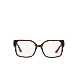 Prada® Square Eyeglasses: PR 10WV color Dark Havana 2AU1O1.