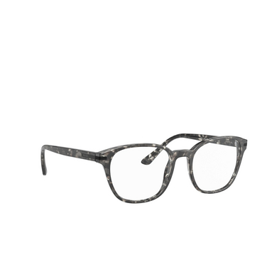 Prada PR 12WV Eyeglasses VH31O1 matte grey tortoise - three-quarters view